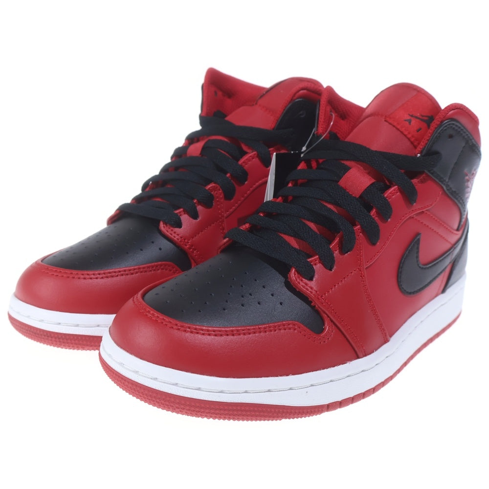 NIKE(ナイキ) AIR JORDAN 1 MID REVERCE BRED 554724-660 エアジョーダン1 ミッド リバースブレッド ミドルカットスニーカー US7/25.0cm ブラック/レッド