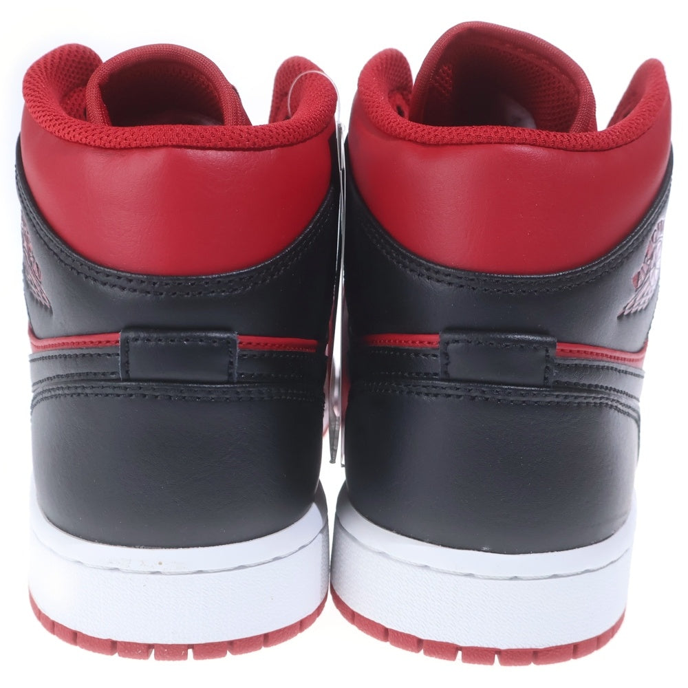 NIKE(ナイキ) AIR JORDAN 1 MID REVERCE BRED 554724-660 エアジョーダン1 ミッド リバースブレッド ミドルカットスニーカー US7/25.0cm ブラック/レッド