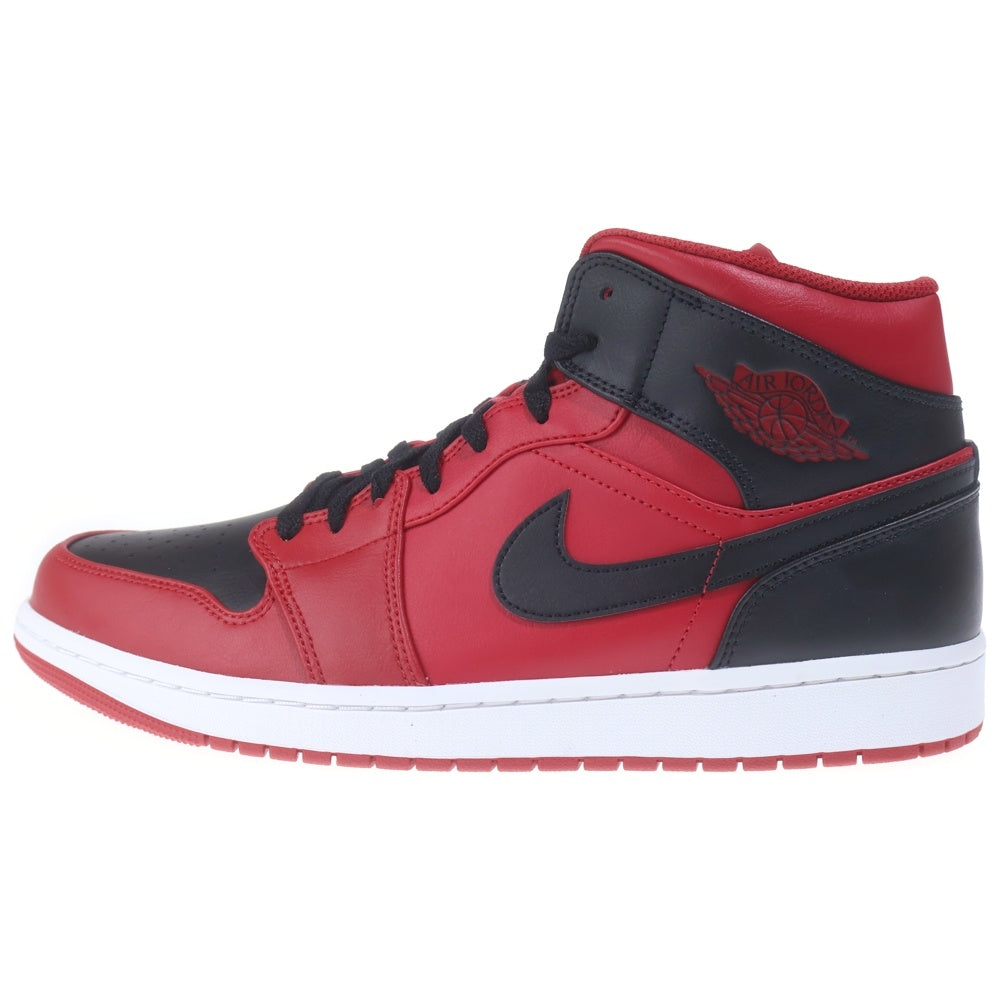 NIKE(ナイキ) AIR JORDAN 1 MID REVERCE BRED 554724-660 エアジョーダン1 ミッド リバースブレッド ミドルカットスニーカー US12.5/30.5cm ブラック/レッド