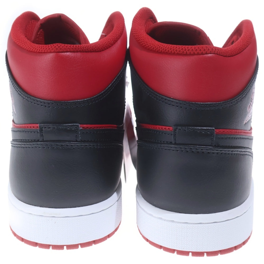 NIKE(ナイキ) AIR JORDAN 1 MID REVERCE BRED 554724-660 エアジョーダン1 ミッド リバースブレッド ミドルカットスニーカー US12.5/30.5cm ブラック/レッド
