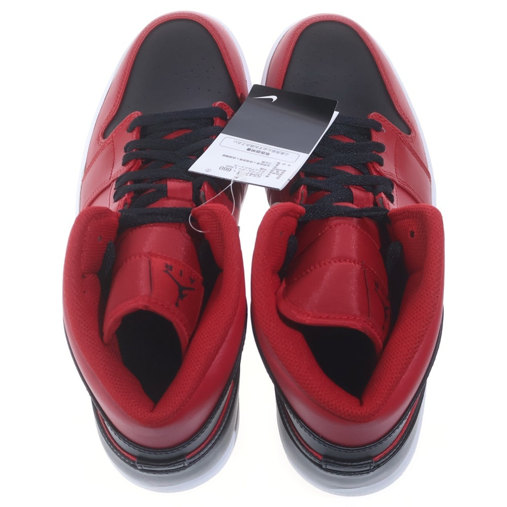 NIKE(ナイキ) AIR JORDAN 1 MID REVERCE BRED 554724-660 エアジョーダン1 ミッド リバースブレッド ミドルカットスニーカー US12.5/30.5cm ブラック/レッド