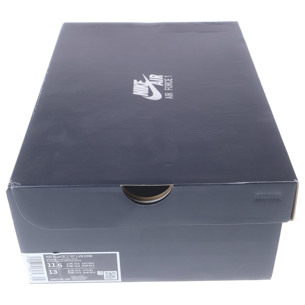 NIKE(ナイキ) AIR FORCE 1 07 LV8 EMB DM0109-100 エアフォース1 ローカットスニーカー US11.5/29.5cm ホワイト/グリーン
