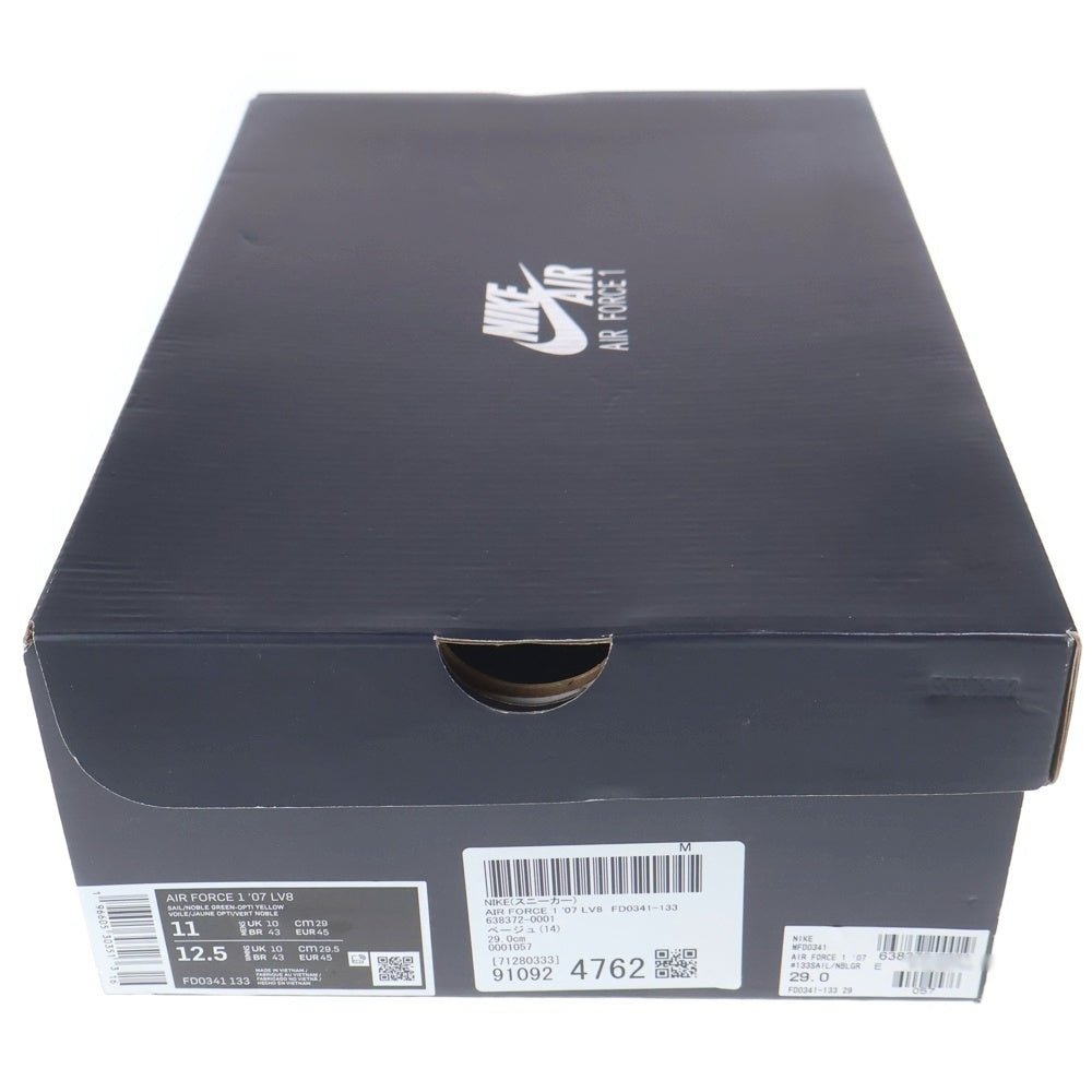 NIKE(ナイキ) AIR FORCE 1 07 LV8 FD0341-133 エアフォース1 ローカットスニーカー US11/29.0cm ホワイト/グリーン