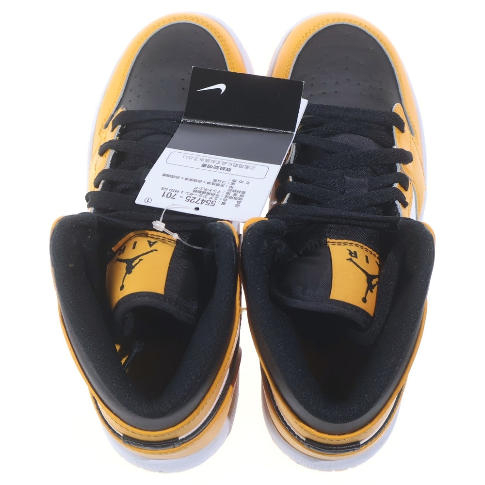 NIKE(ナイキ) GS AIR JORDAN 1 MID TAXI 554725-701 エアジョーダン1 タクシー ミッドカットスニーカー US4Y/23.0cm ホワイト/イエロー