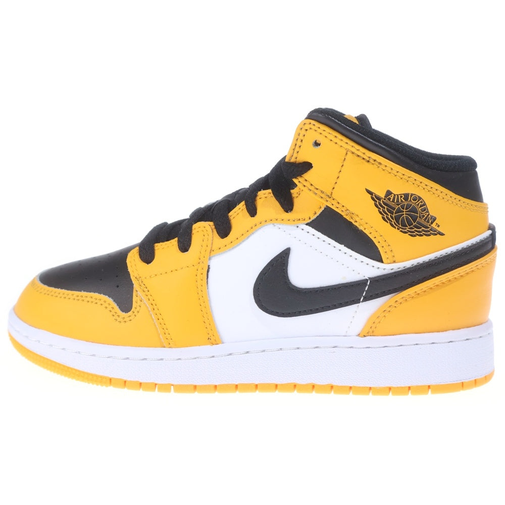 NIKE(ナイキ) GS AIR JORDAN 1 MID TAXI 554725-701 エアジョーダン1 タクシー ミッドカットスニーカー US4Y/23.0cm ホワイト/イエロー