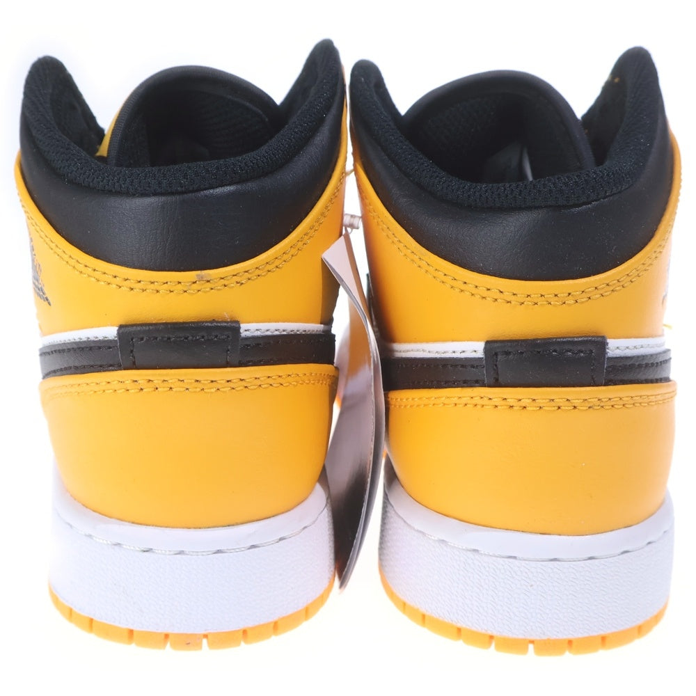 NIKE(ナイキ) GS AIR JORDAN 1 MID TAXI 554725-701 エアジョーダン1 タクシー ミッドカットスニーカー US4Y/23.0cm ホワイト/イエロー