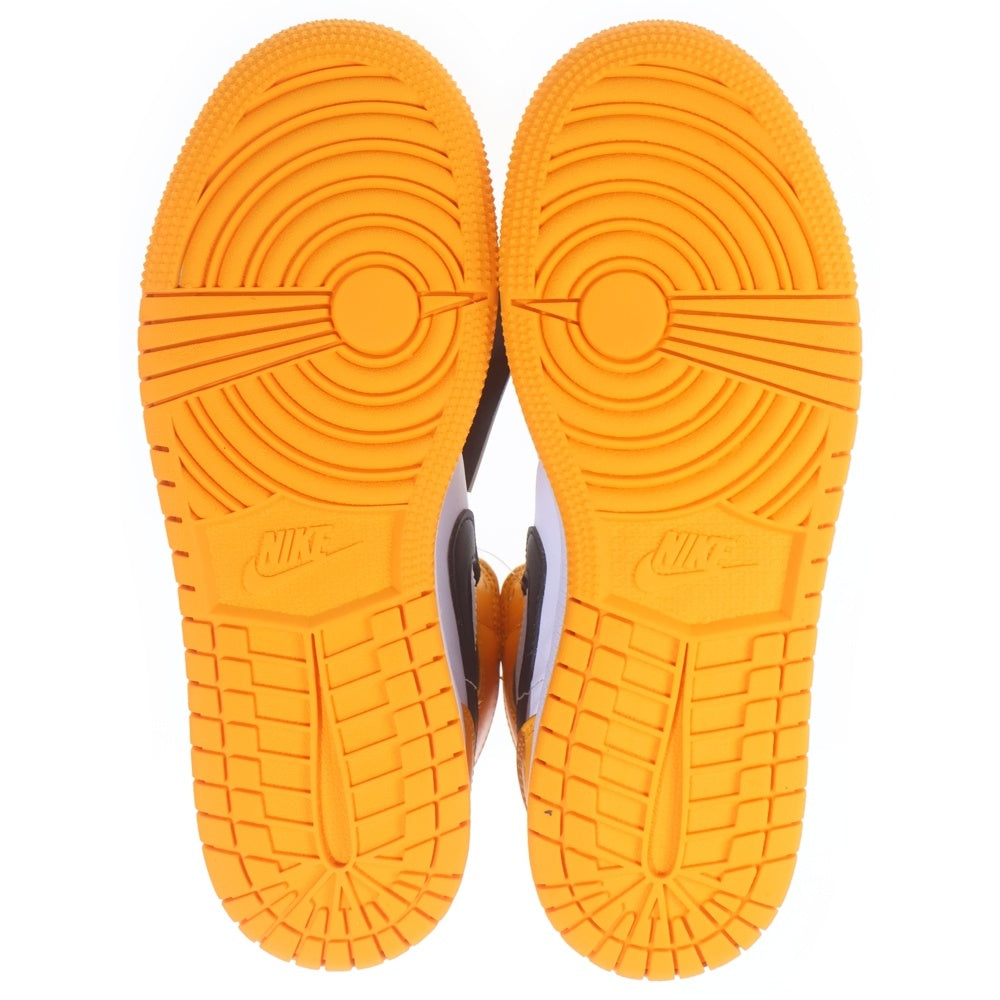 NIKE(ナイキ) GS AIR JORDAN 1 MID TAXI 554725-701 エアジョーダン1 タクシー ミッドカットスニーカー US4Y/23.0cm ホワイト/イエロー