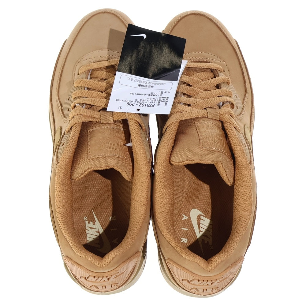 NIKE(ナイキ) AIR MAX 90 PRM FLAX WHEAT FZ5102-299 エアマックス プレミアム フラックス ウィート ローカットスニーカー US9.5/27.5cm ブラウン