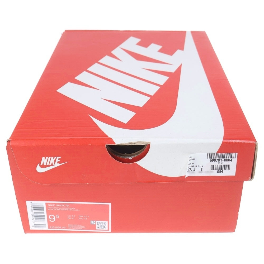 NIKE(ナイキ) SHOX R4 Metallic Silver HQ1988-101 ショックス メタリックシルバー ローカットスニーカー ホワイト US9.5/27.5cmcm