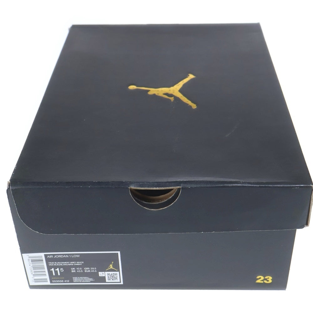 NIKE(ナイキ) AIR JORDAN 1 LOW True Blue 553558-412 エア ジョーダン 1 ローカットスニーカー ブルー US11.5/29.5cm