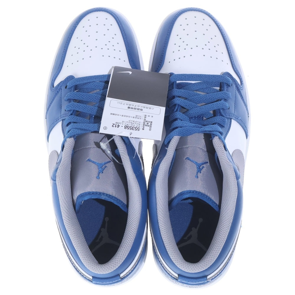 NIKE(ナイキ) AIR JORDAN 1 LOW True Blue 553558-412 エア ジョーダン 1 ローカットスニーカー ブルー US10.5/28.5cm