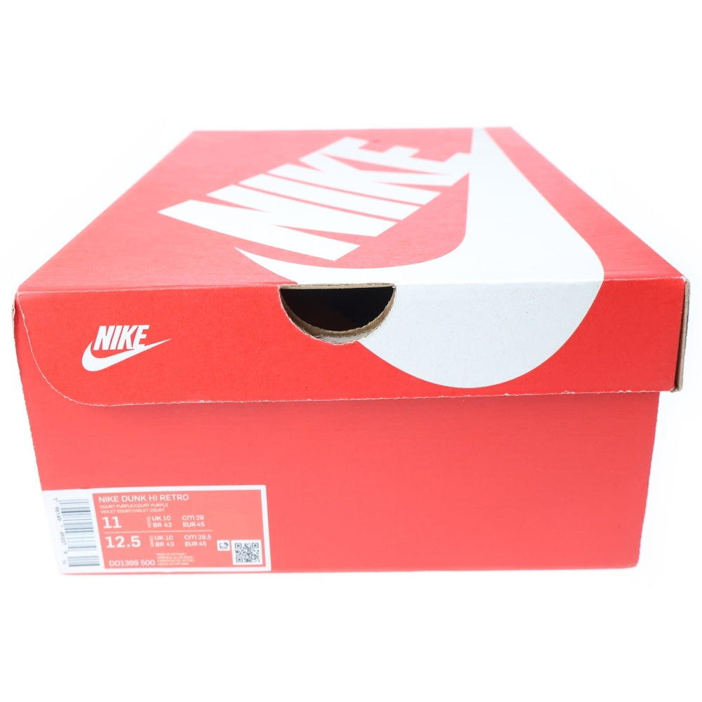 NIKE(ナイキ) DUNK HIGH RETRO LAKERS DD1399-500 ダンク レトロ レイカーズ ハイカットスニーカー パープル/イエロー US11/29.0cm