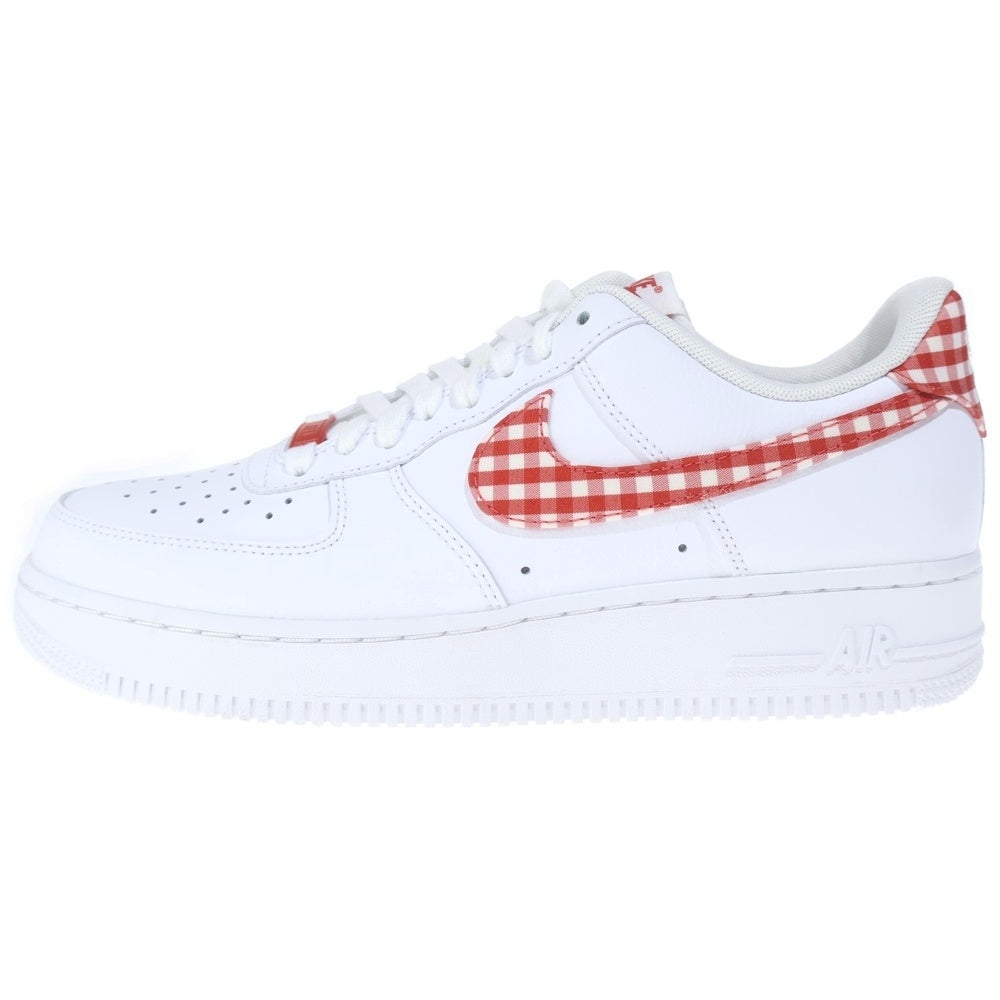NIKE(ナイキ) AIR FORCE 1 07 ESS TREND DZ2784-101 エアフォース1 07 ミスティックレッド ギンガム ローカットスニーカー ホワイト/レッド US10/28.0cm