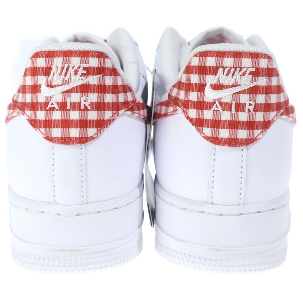 NIKE(ナイキ) AIR FORCE 1 07 ESS TREND DZ2784-101 エアフォース1 07 ミスティックレッド ギンガム ローカットスニーカー ホワイト/レッド US10/28.0cm