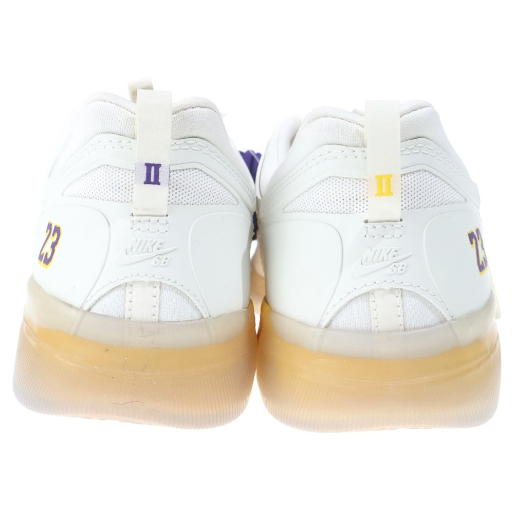 NIKE SB(ナイキエスビー) ×NBA NYJAH FREE 2 LAKERS DA3439-100 ナイジャ フリー 2 レイカーズ ローカットスニーカー US10.5/28.5cm ホワイト