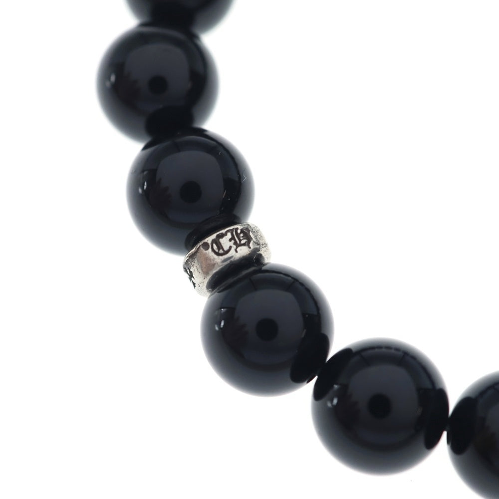 CHROME HEARTS(クロムハーツ) 10mm BEAD 10mm ビーズブレスレット クロスボール ブラック/シルバー