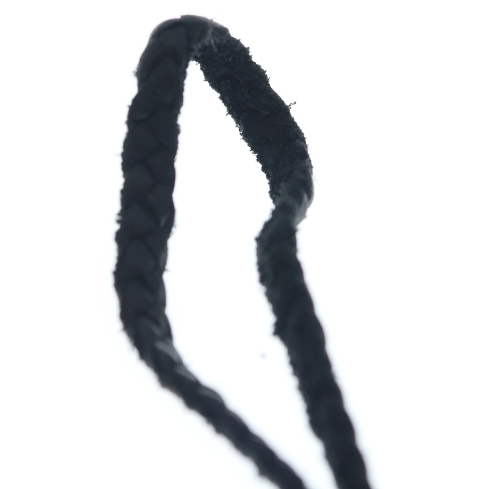 CHROME HEARTS(クロムハーツ) LEATHER BRAID SCROLL ネックレス レザーブレイドネックレス ブラック/シルバー BCA377