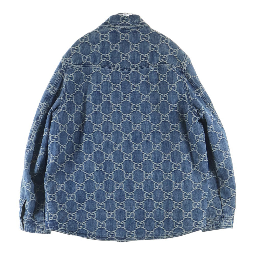 GUCCI(グッチ) GG Jacquard Denim Shirt GGジャカード デニムシャツ 713911-XDB7H インディゴ