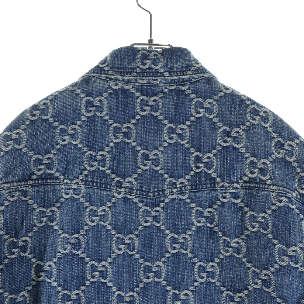 GUCCI(グッチ) GG Jacquard Denim Shirt GGジャカード デニムシャツ 713911-XDB7H インディゴ