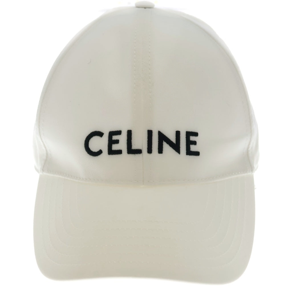 CELINE(セリーヌ) ロゴ刺繍 ベースボールキャップ 帽子 2AUS9969P ホワイト