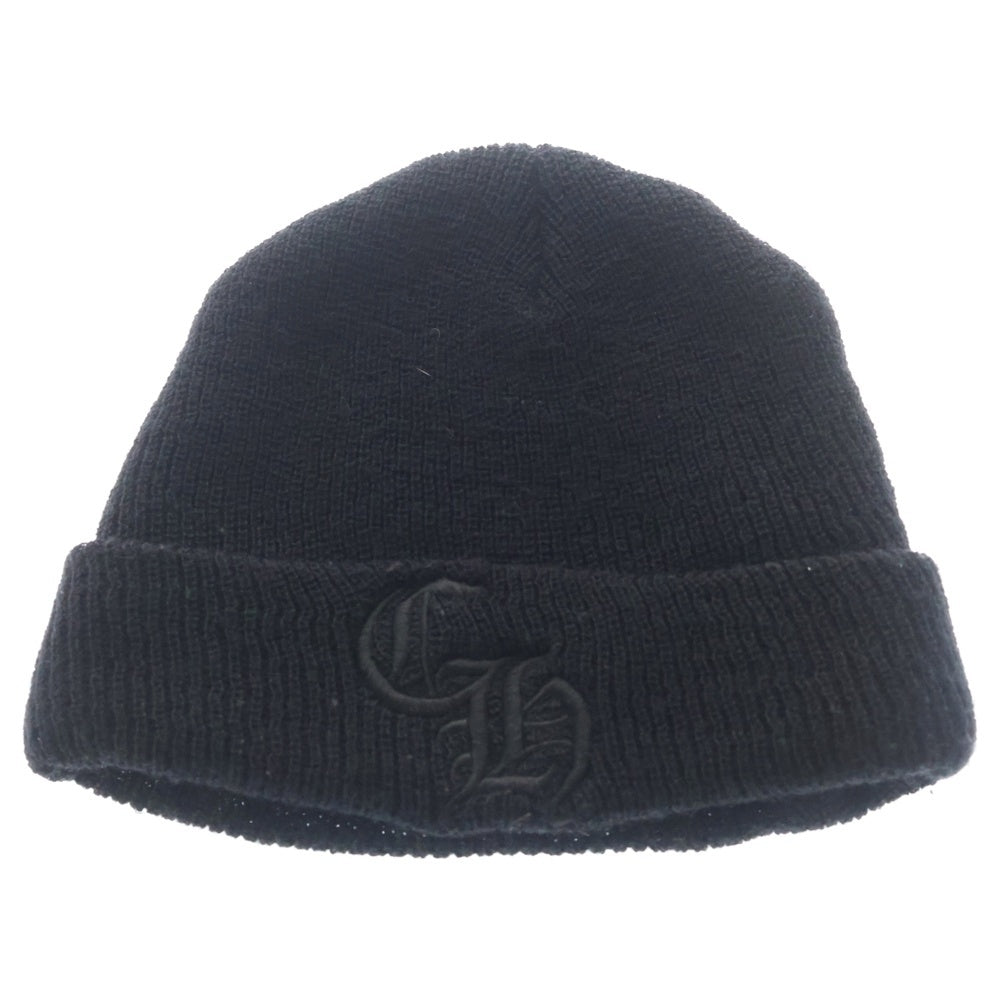 CHROME HEARTS(クロムハーツ) CH Logo Embroidery Beanie CHロゴ刺繍ビーニー ニット帽 ブラック