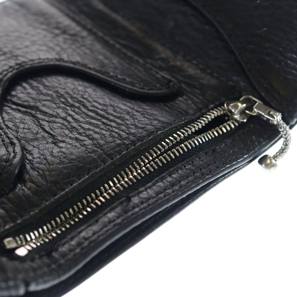CHROME HEARTS(クロムハーツ) 3FOLD 3フォールド クロスボールボタン クロスパッチ レザーウォレット 財布 ブラック