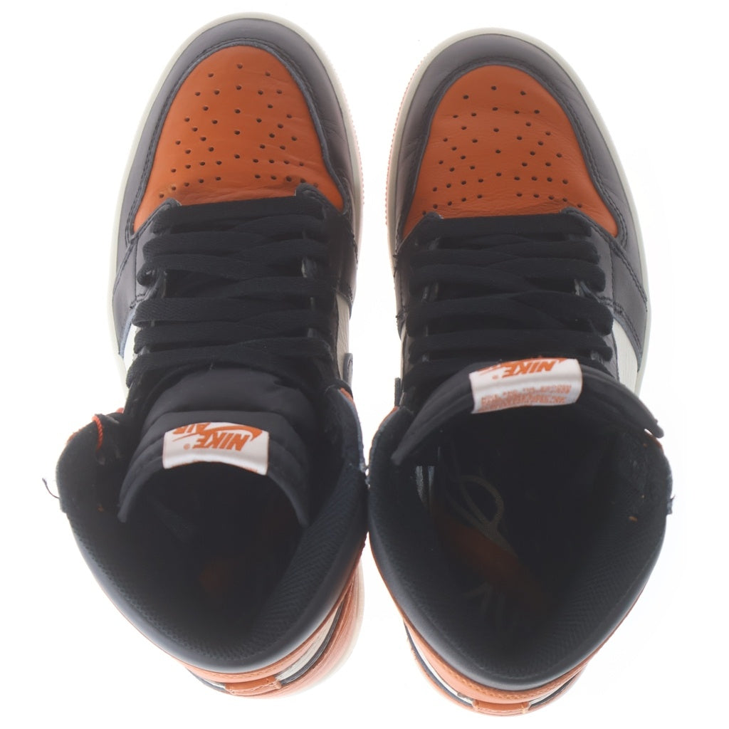 NIKE(ナイキ) AIR JORDAN 1 RETRO HIGH OG SHATTERED BACKBOARD エアジョーダン 1 レトロ シャッタード バックボード レザーハイカットスニーカー US7/25.0cm DZ5485-008 レディース