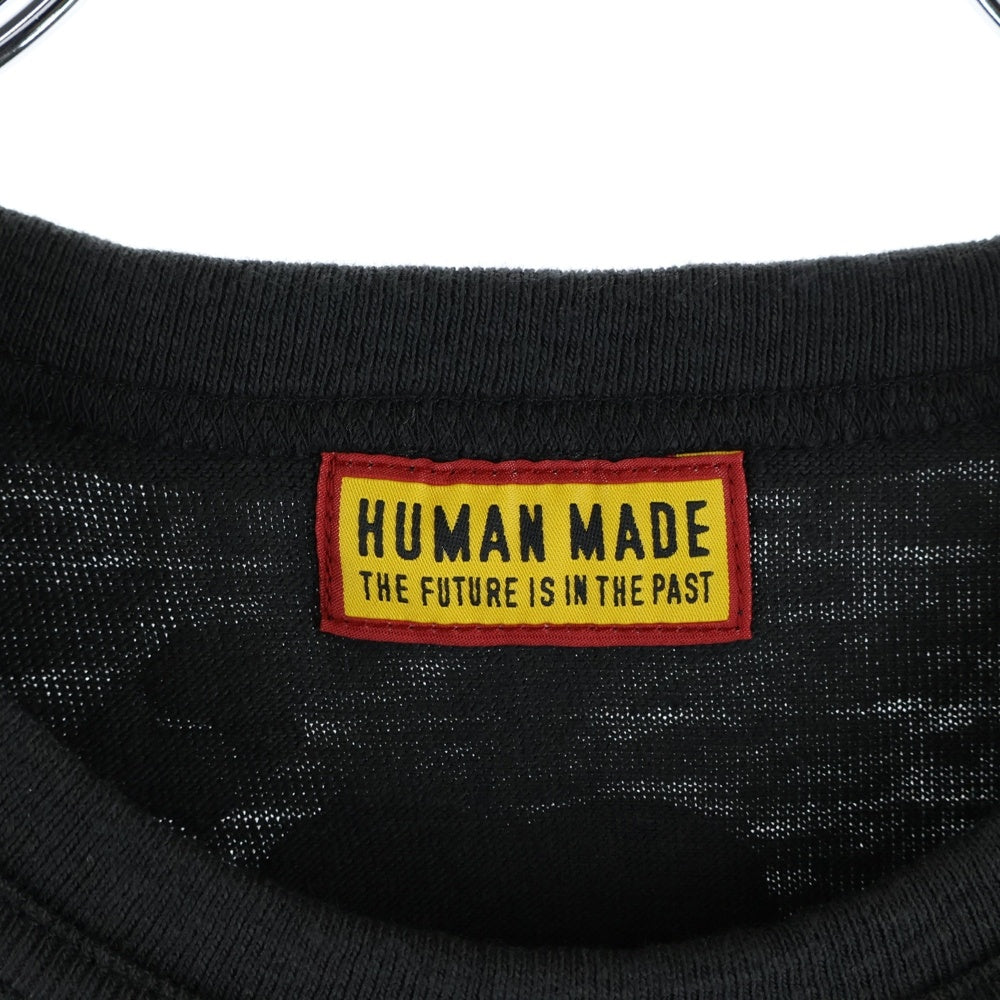 HUMAN MADE(ヒューマンメイド) ×POKEMON ポケモン フロントプリント クルーネック 半袖Tシャツ ブラック/イエロー