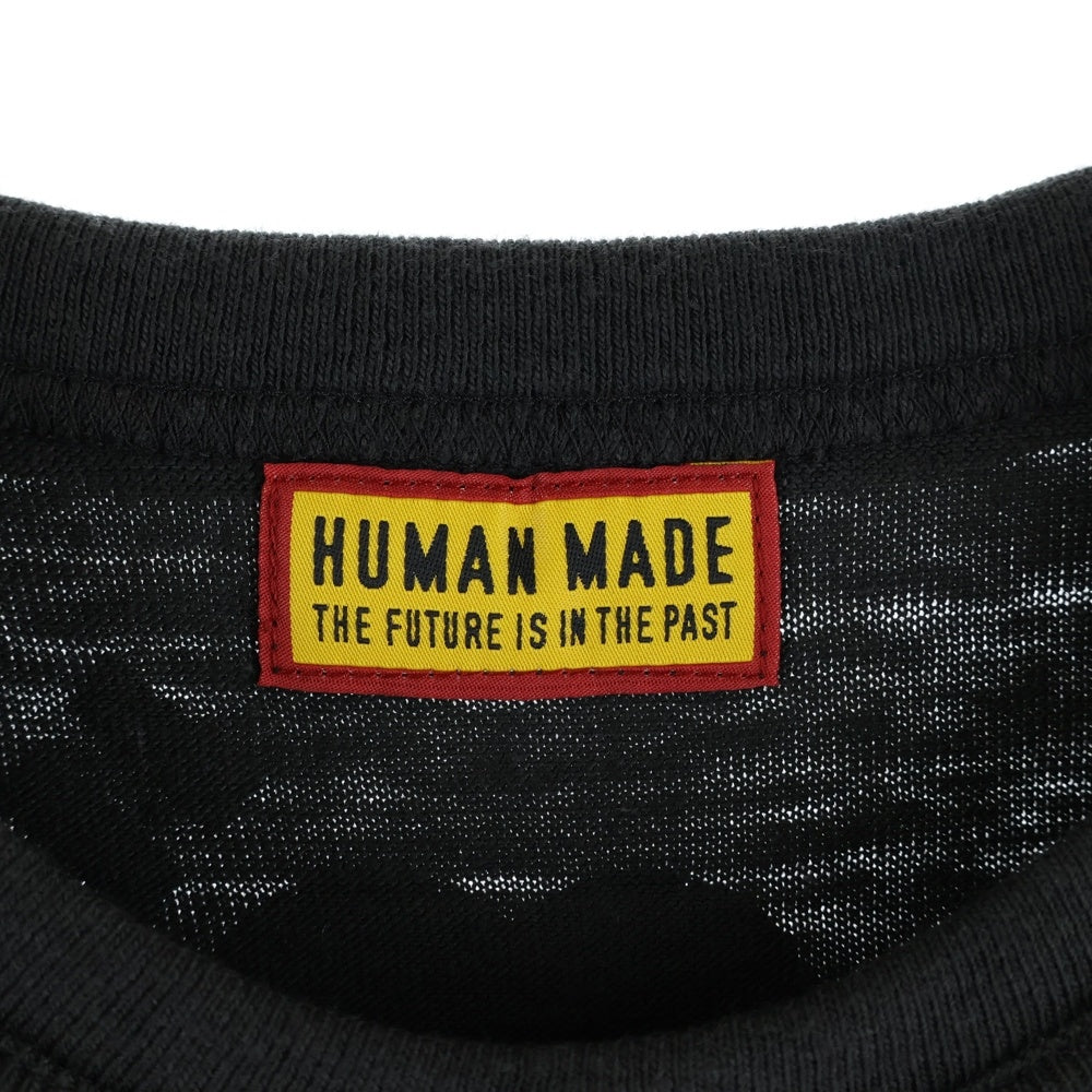HUMAN MADE(ヒューマンメイド) ×POKEMON ポケモン フロントプリント クルーネック 半袖Tシャツ ブラック/ピンク