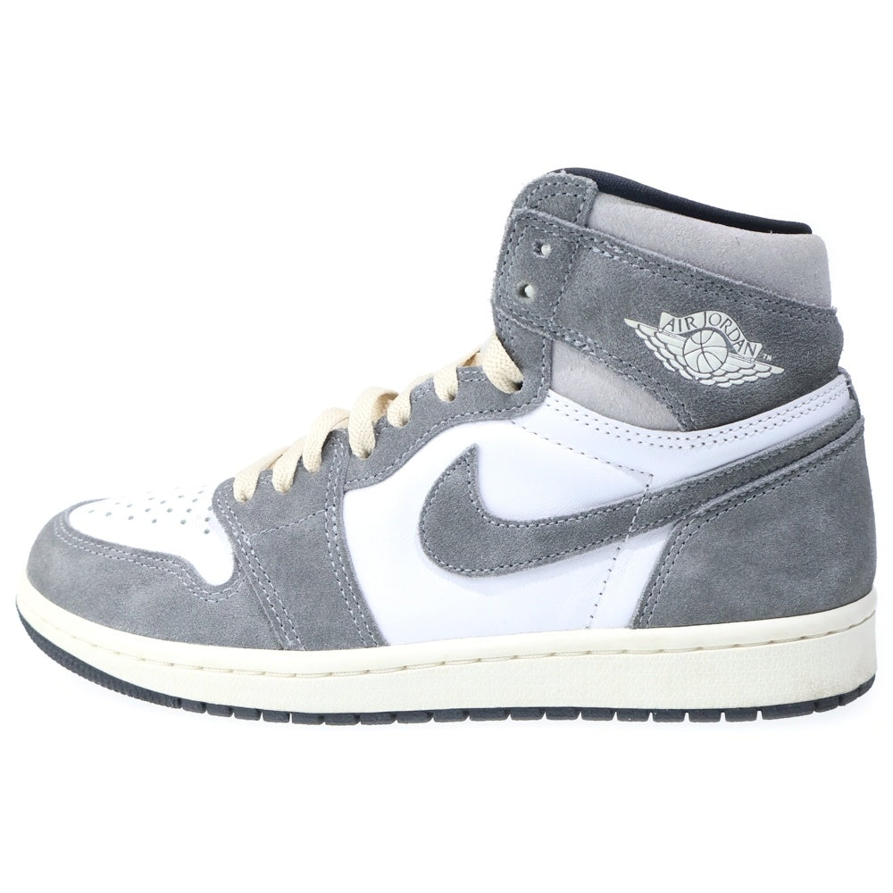 NIKE(ナイキ) AIR JORDAN 1 RETRO HIGH OG BLACK AND SMOKE GREY DZ5485-051 エアジョーダン1 ブラックアンドスモーク ハイカットスニーカー US7/25.0cm ホワイト/グレー