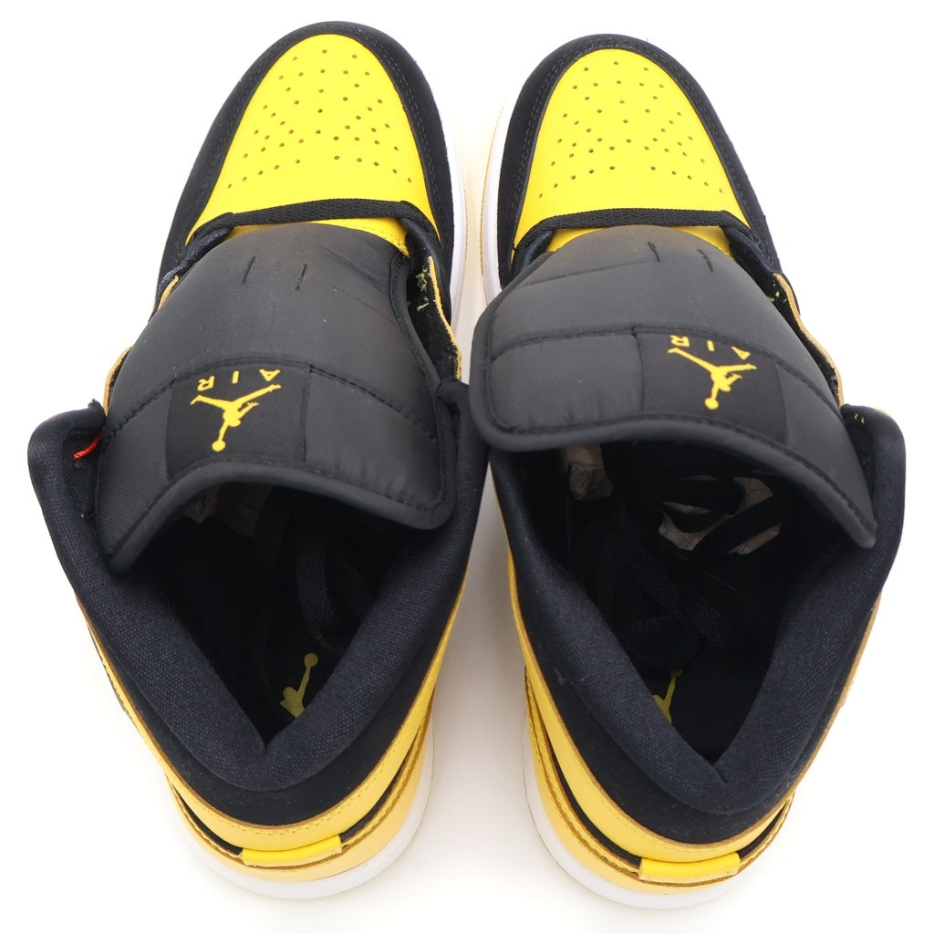 NIKE(ナイキ) AIR JORDAN 1 MID SE NEW LOVE HJ6654-071 エアジョーダン1 SE ニューラブ ミッドカットスニーカー US8.5/26.5cm ブラック/イエロー