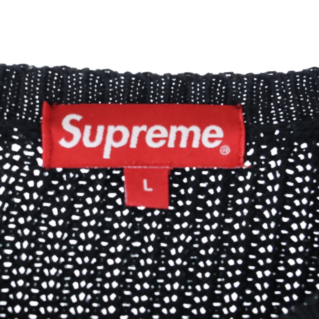 SUPREME(シュプリーム) 21AW Small Box Logo Ribbed Sweater スモールボックスロゴ ニット セーター ブラック