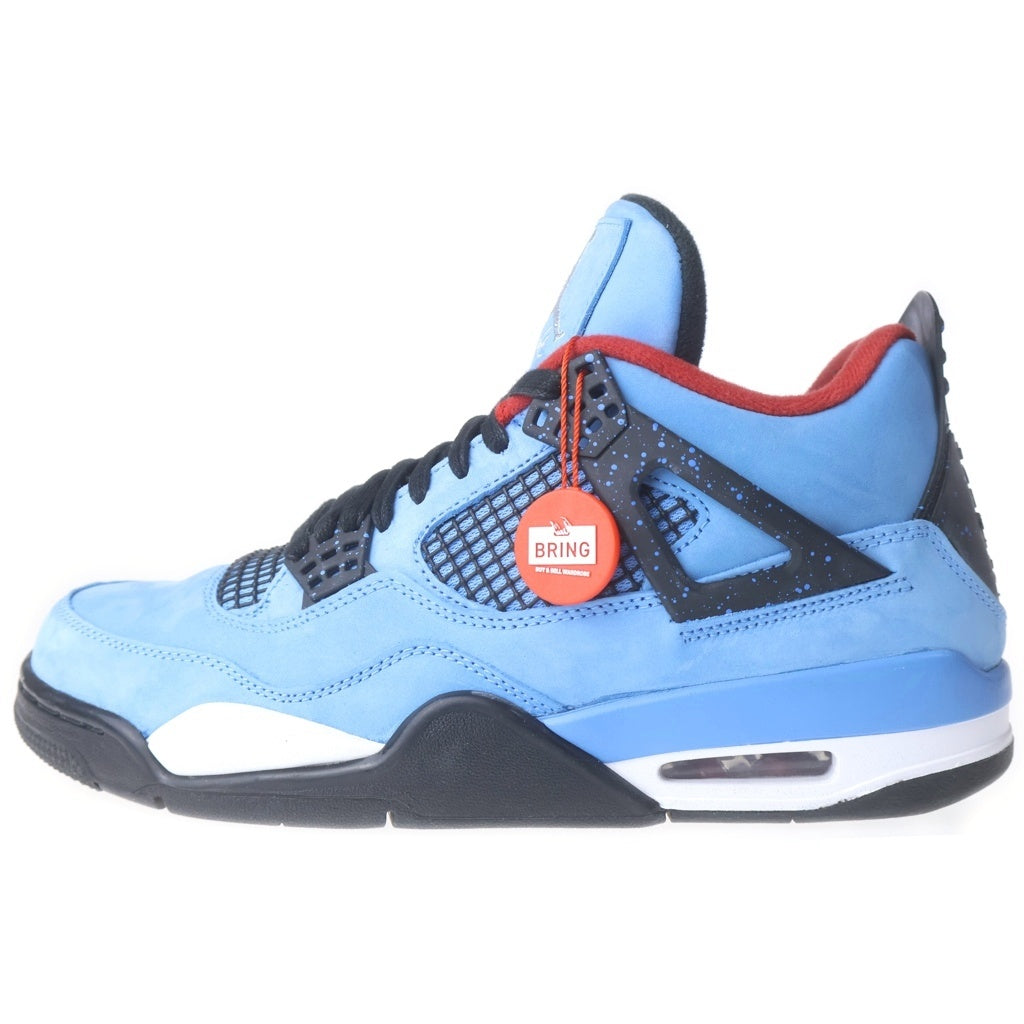 NIKE(ナイキ) ×TRAVIS SCOTT AIR JORDAN4 RETRO CACTUSJACK UNIVERSITYBLUE 308497-406 トラヴィススコット エアジョーダン4 レトロ ハイカットスニーカー US9.5/27.5cm