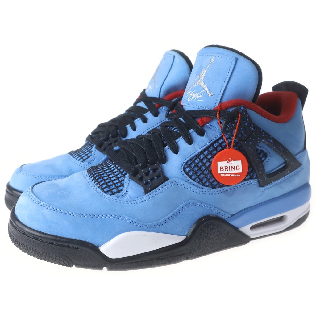 NIKE(ナイキ) ×TRAVIS SCOTT AIR JORDAN4 RETRO CACTUSJACK UNIVERSITYBLUE 308497-406 トラヴィススコット エアジョーダン4 レトロ ハイカットスニーカー US9.5/27.5cm