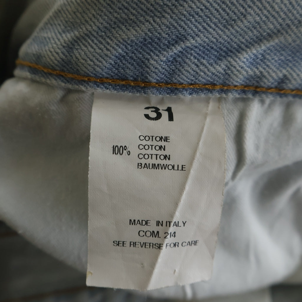 OFF-WHITE(オフホワイト) Striped Distressed Jeans ストライプト ディストレスト ダメージジーンズ OMYA062S20386022 インディゴ