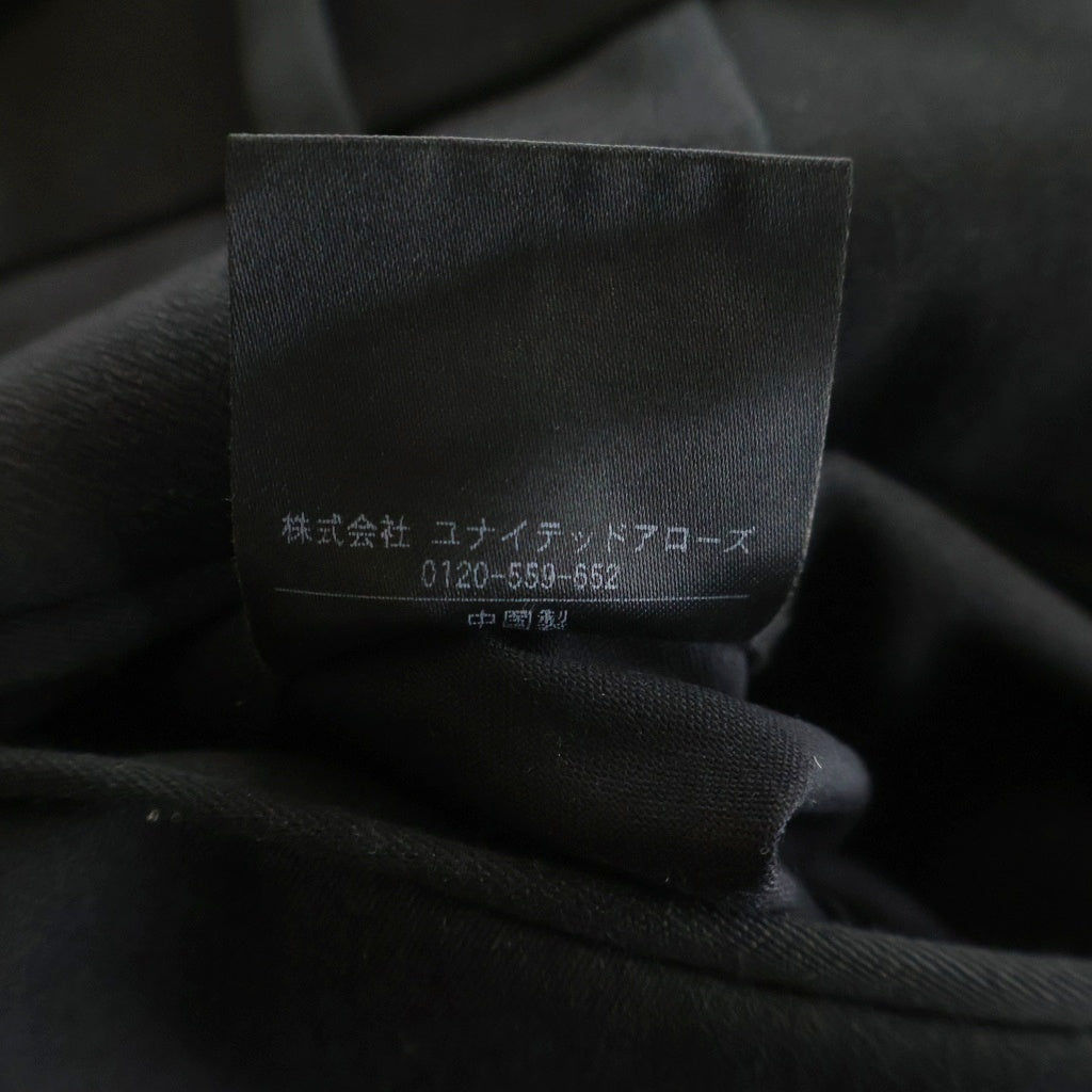 H BEAUTY&YOUTH(エイチ ビューティーアンドユース) ダブルクロス ワイドスラックスパンツ 1214-1-000001 ブラック