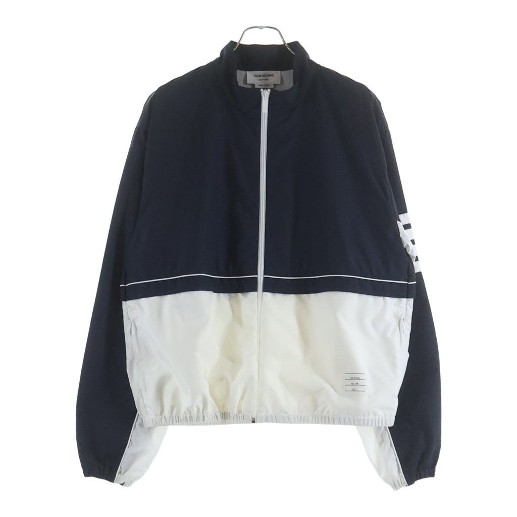THOM BROWNE(トムブラウン) 4BAR ミラノステッチ メッシュ トラックジャケット MJT512A-08031-415 ネイビー/ホワイト