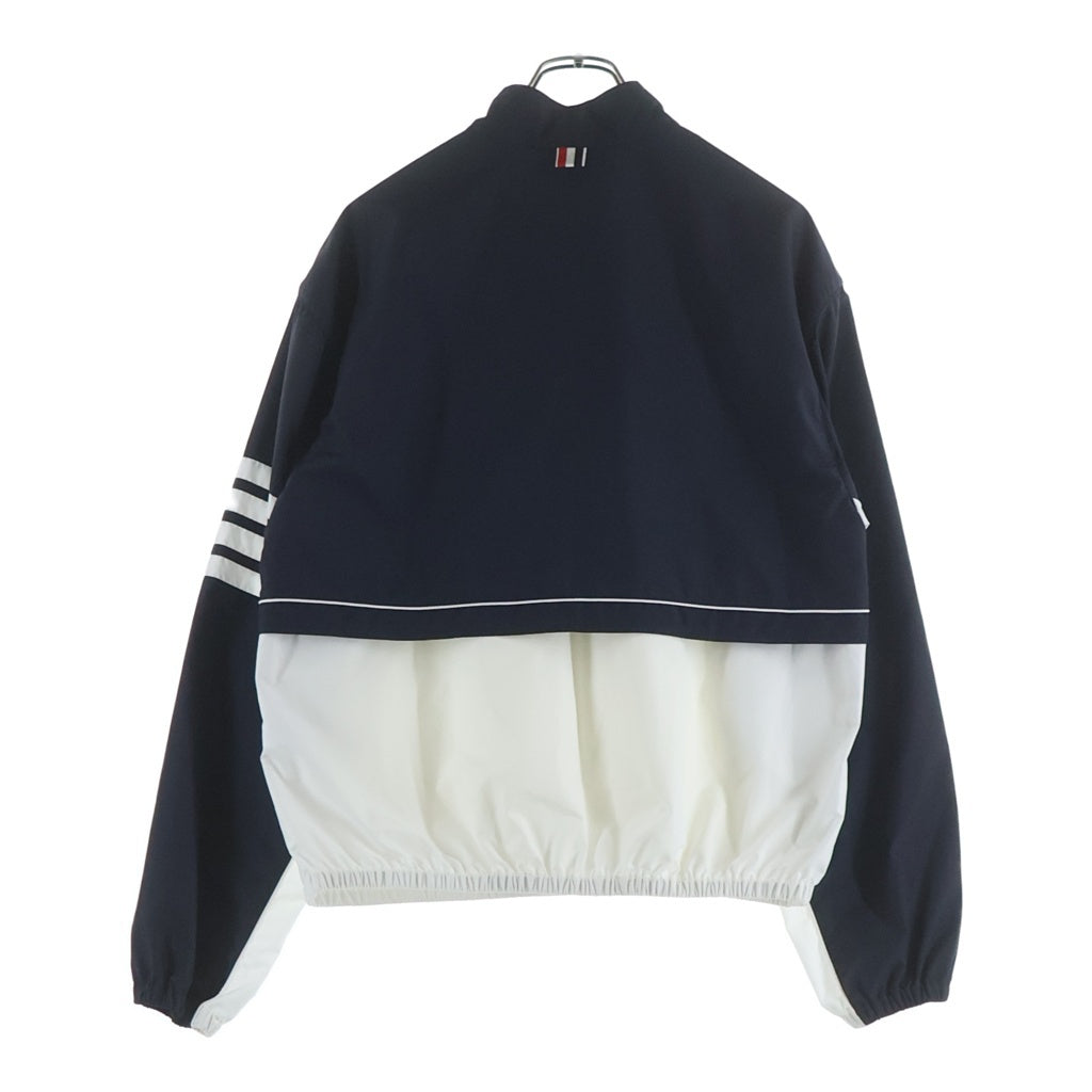 THOM BROWNE(トムブラウン) 4BAR ミラノステッチ メッシュ トラックジャケット MJT512A-08031-415 ネイビー/ホワイト