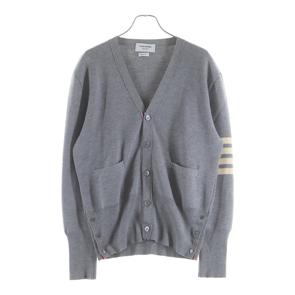 THOM BROWNE(トムブラウン) 4BAR ミラノステッチ カーディガン ニット MKC160A-00014055 グレー
