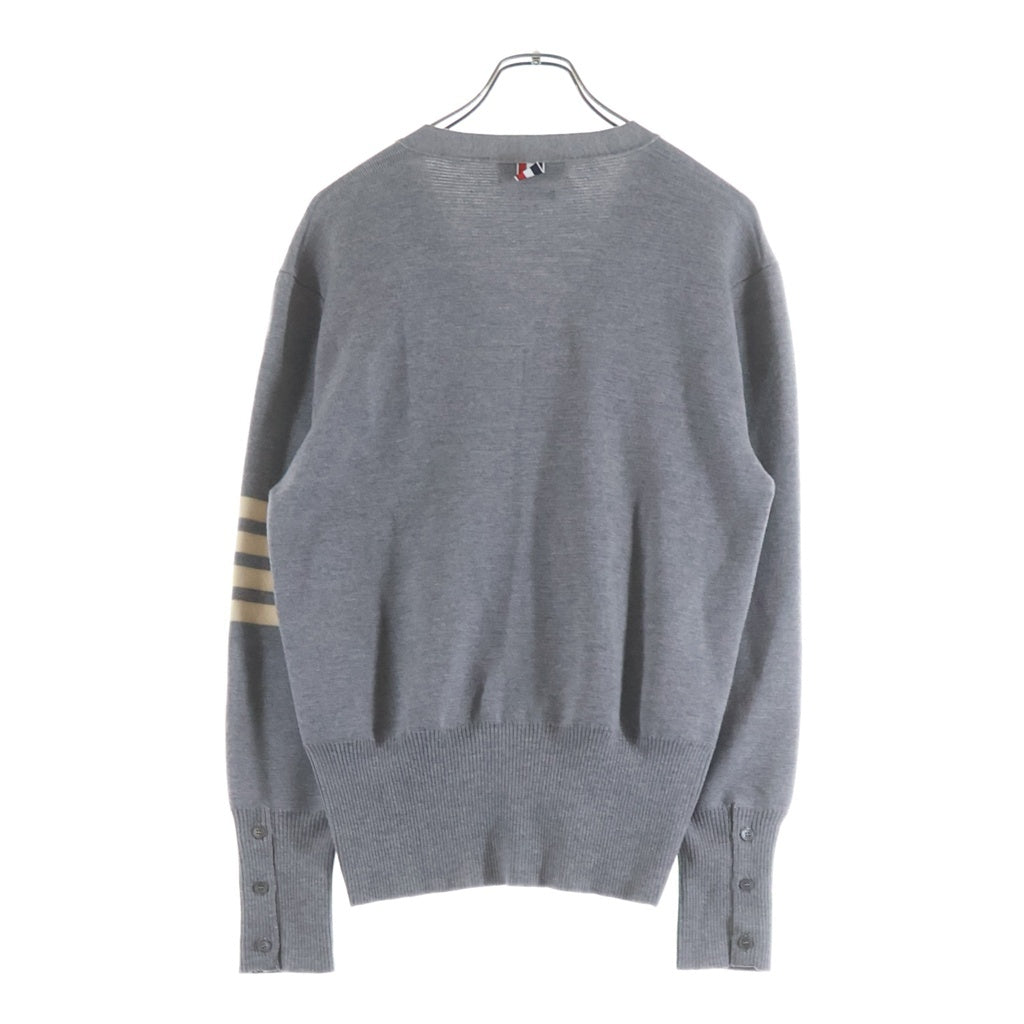 THOM BROWNE(トムブラウン) 4BAR ミラノステッチ カーディガン ニット MKC160A-00014055 グレー