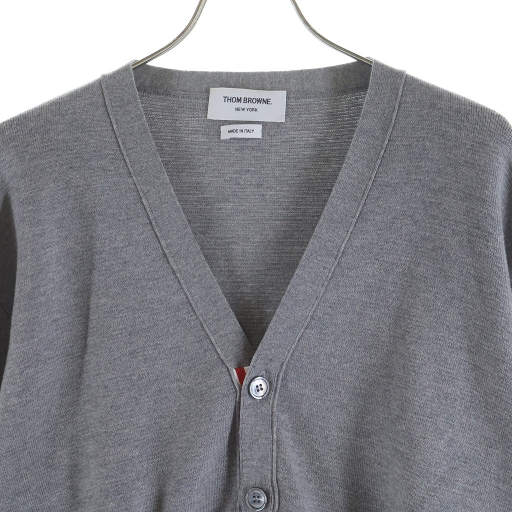 THOM BROWNE(トムブラウン) 4BAR ミラノステッチ カーディガン ニット MKC160A-00014055 グレー