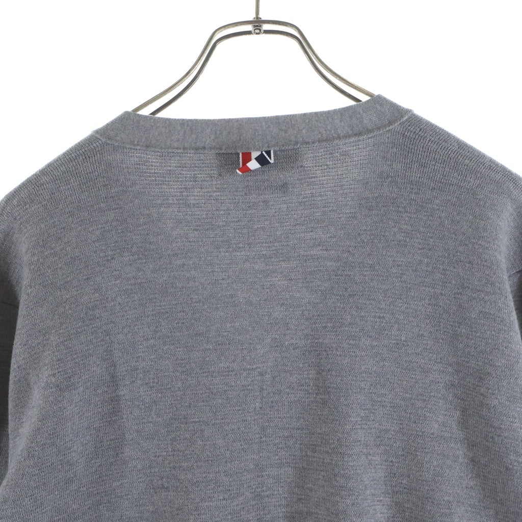 THOM BROWNE(トムブラウン) 4BAR ミラノステッチ カーディガン ニット MKC160A-00014055 グレー