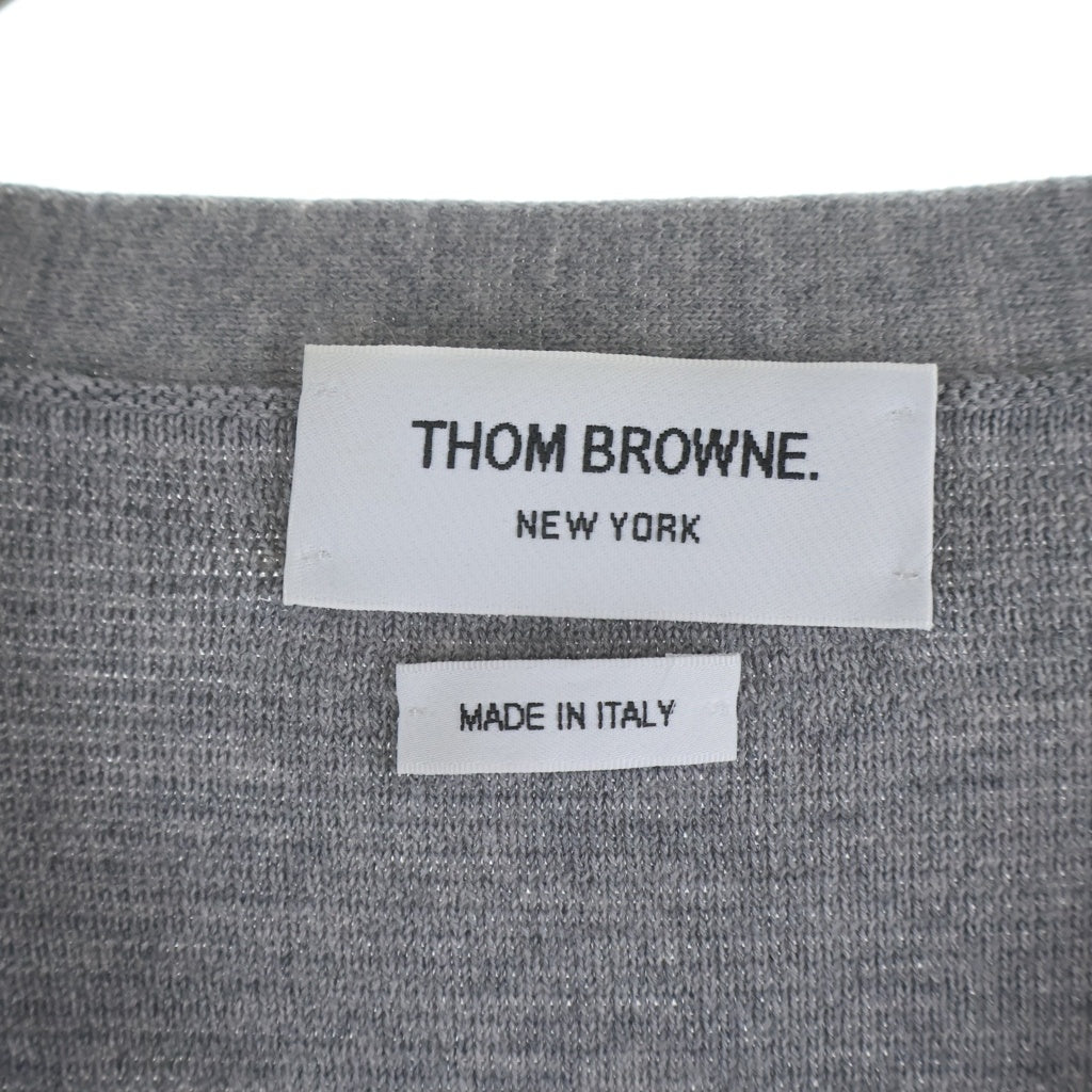 THOM BROWNE(トムブラウン) 4BAR ミラノステッチ カーディガン ニット MKC160A-00014055 グレー