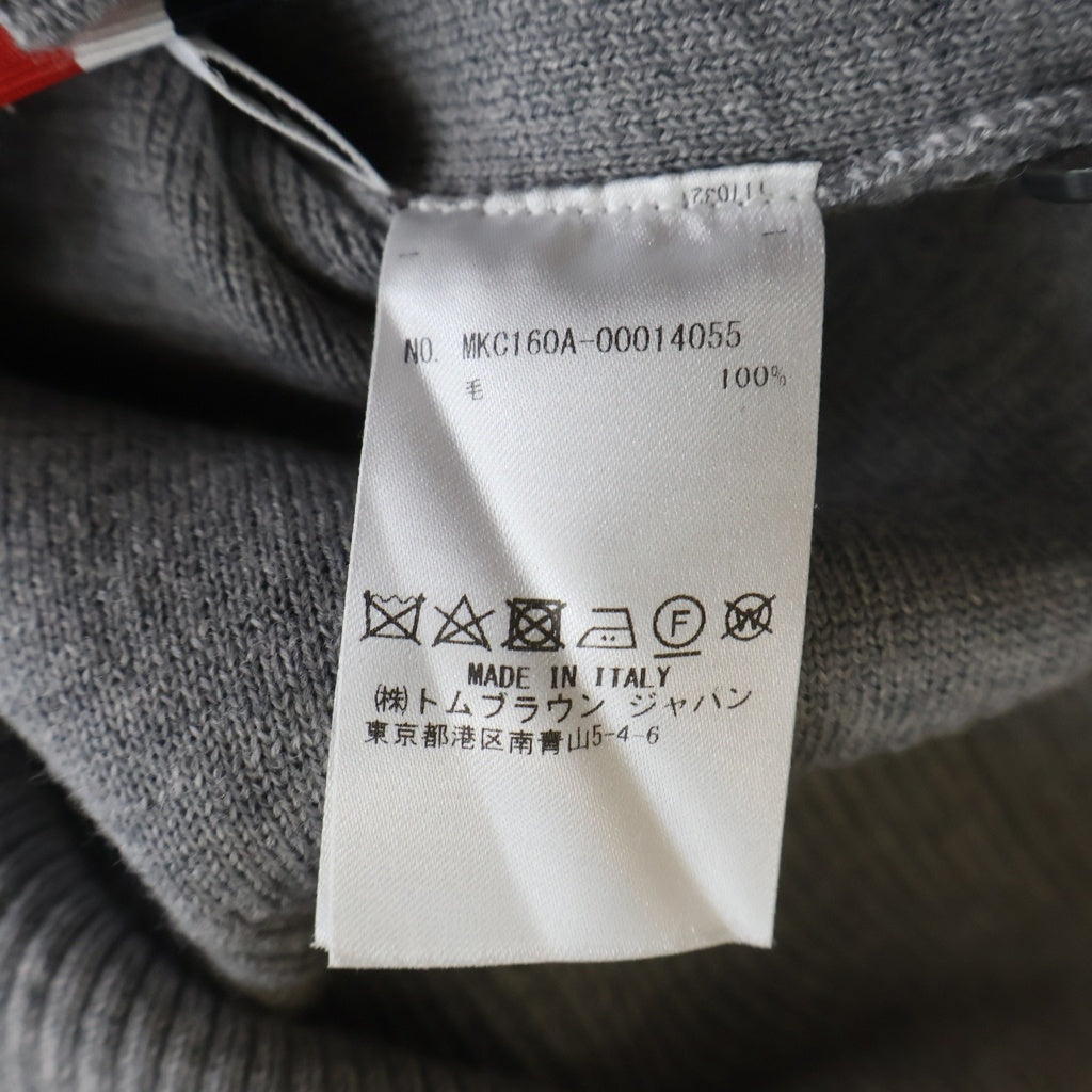 THOM BROWNE(トムブラウン) 4BAR ミラノステッチ カーディガン ニット MKC160A-00014055 グレー