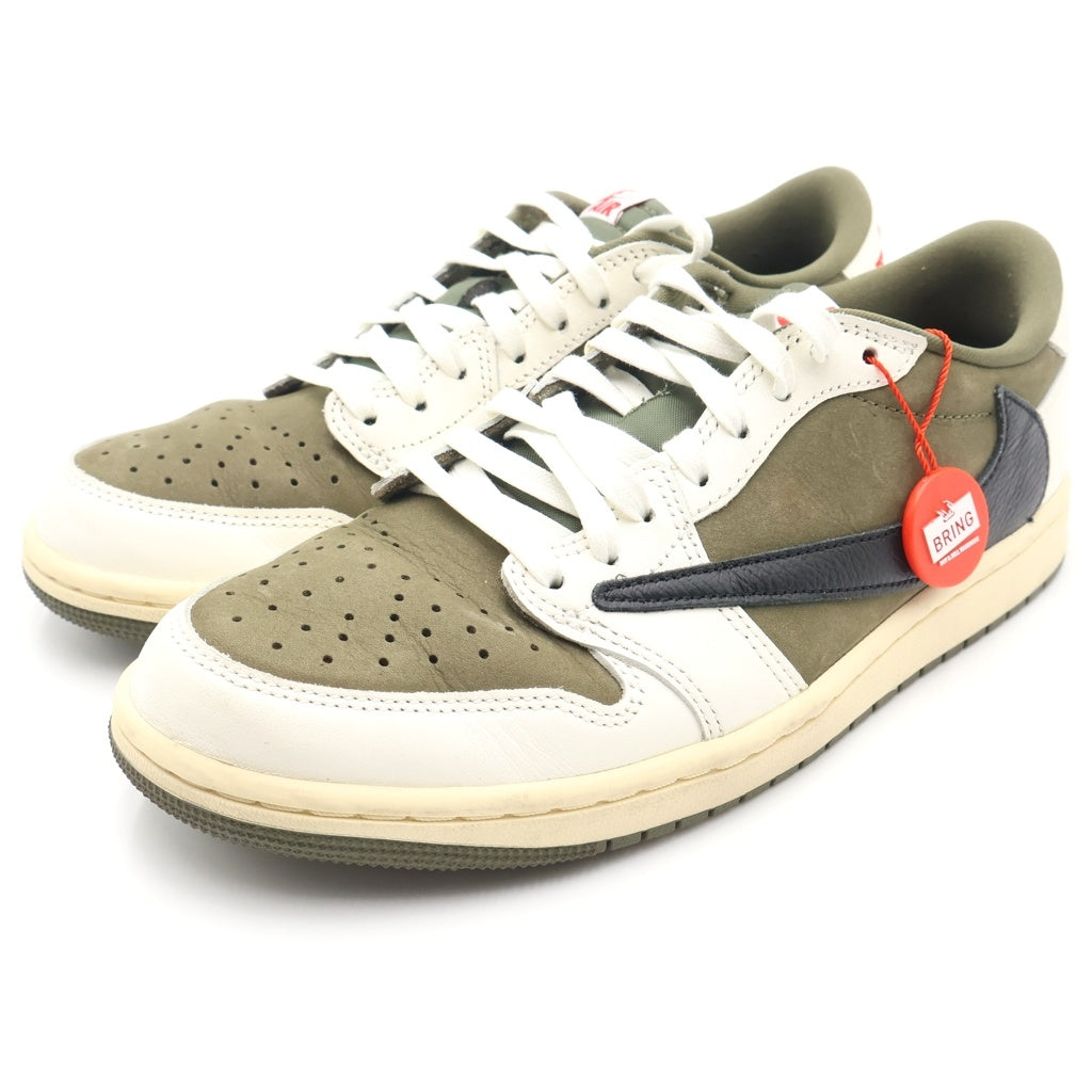 NIKE(ナイキ) ×TAVIS SCOTT AIR JORDAN1 LOW OG SP DM7866-200 トラヴィス スコット エアジョーダン1 リバースオリーブ ローカットスニーカー US8/26.0cm オリーブ/ホワイト