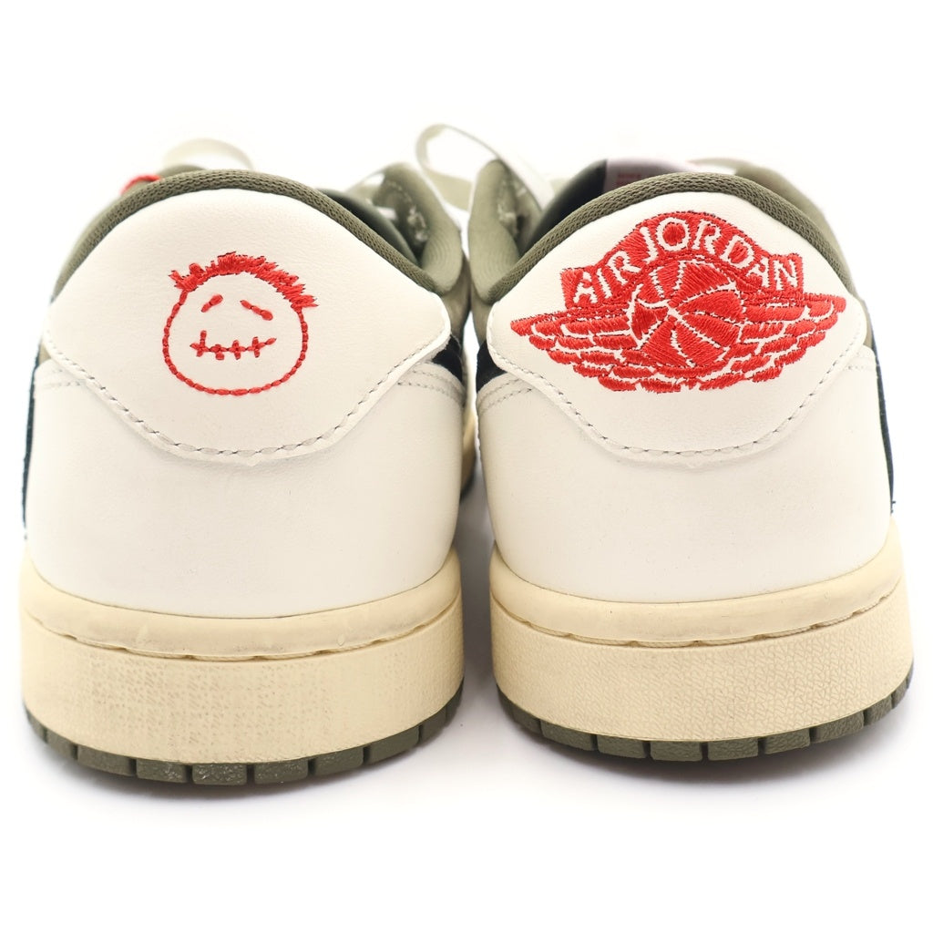 NIKE(ナイキ) ×TAVIS SCOTT AIR JORDAN1 LOW OG SP DM7866-200 トラヴィス スコット エアジョーダン1 リバースオリーブ ローカットスニーカー US8/26.0cm オリーブ/ホワイト