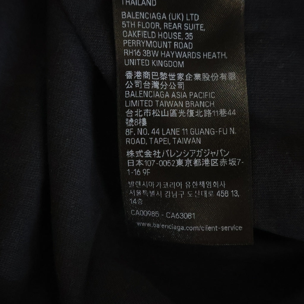 BALENCIAGA(バレンシアガ) GREY Long sleeve T-shirt ロングスリーブロゴ 長袖Tシャツ 850420 TTVE5 ブラック