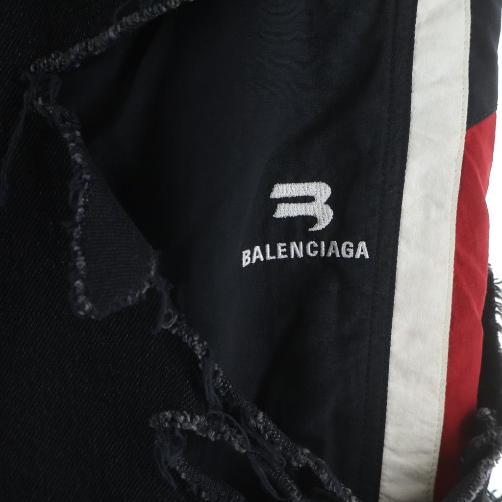 BALENCIAGA(バレンシアガ) 21AW Slashed Loose Fit Pants スラッシュド ルーズフィットデニムパンツ 662764 TBP47 ブラック