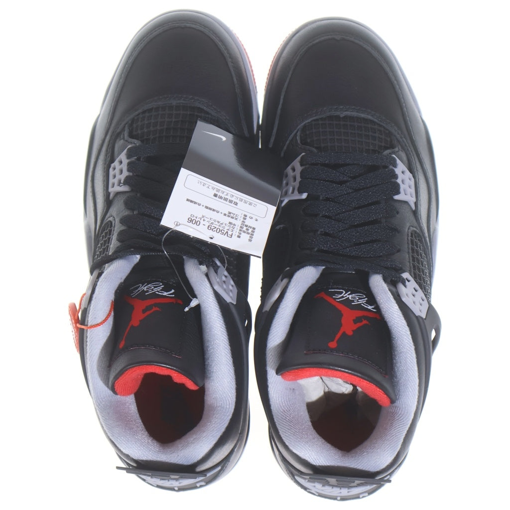 NIKE(ナイキ) AIR JORDAN 4 RETRO BRED REIMAGINED FV5029-006 エアジョーダン レトロ ブレッドリイマジンド ハイカットスニーカー US8.5/26.5cm ブラック/レッド