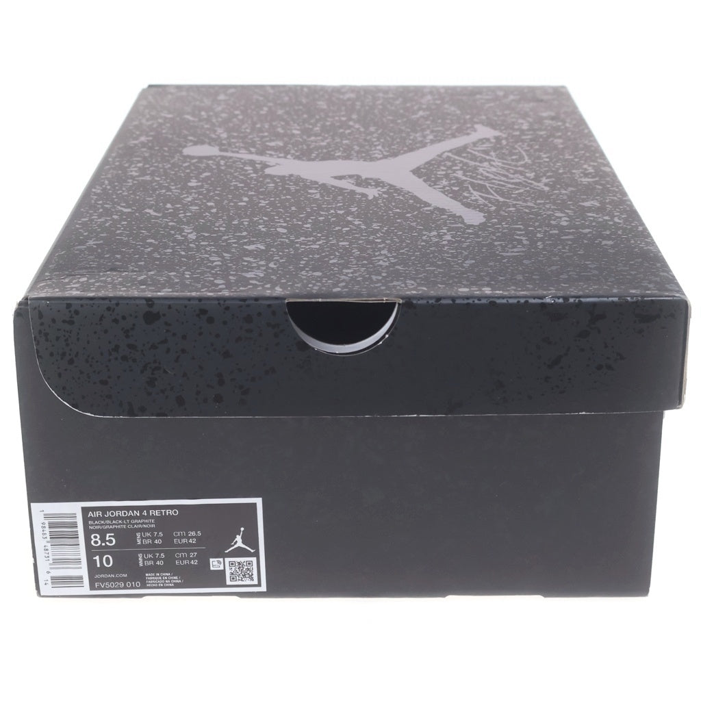 NIKE(ナイキ) AIR JORDAN 4 BLACK CAT FV5029‐010 エアジョーダン4 ブラックキャット ハイカットスニーカー US8.5/26.5cm ブラック